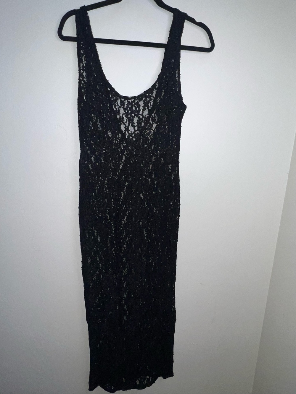 Victoria's Secret Black Lace Sleeveless Maxi Dress